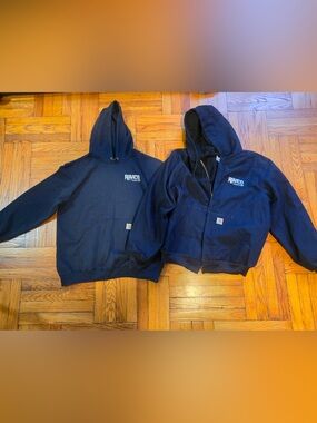Carhartt Navy Hooded Sweatshirt and jacket (Pair)